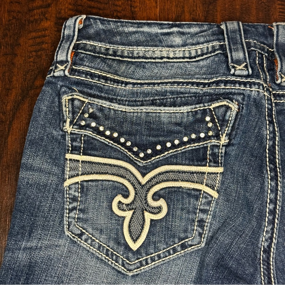 Rock Revival Liberty Boot Cut Stylish Blue Women's Jeans Y2K Vintage 31 EUC - Picture 13 of 14